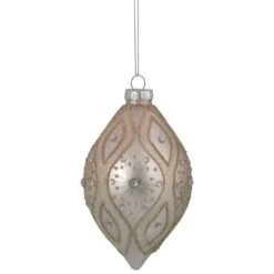 Northlight 5.25" Rose Gold Retro Ombre Glass Christmas Drop Ornament 11 Northlight 5.25" Rose Gold Retro Ombre Glass Christmas Drop Ornament -Northlight D676526S 4