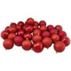 Northlight 32ct. 3.25" 4-Finish Red Shatterproof Ball Ornaments