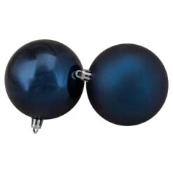 Northlight 32ct. 3.25" 2-Finish Sapphire Blue Shatterproof Ball Ornaments -Northlight D676553S 2