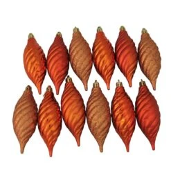 Northlight 125ct. 4-Finish Burnt Orange Shatterproof Ornaments 21 Northlight 125ct. 4-Finish Burnt Orange Shatterproof Ornaments -Northlight D676558S 15