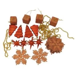 Northlight 125ct. 4-Finish Burnt Orange Shatterproof Ornaments 16 Northlight 125ct. 4-Finish Burnt Orange Shatterproof Ornaments -Northlight D676558S 4
