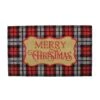 Northlight Red & Black Plaid "Merry Christmas" Rectangular Doormat 2 Northlight Red & Black Plaid "Merry Christmas" Rectangular Doormat -Northlight D676581S 1