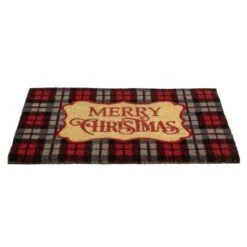 Northlight Red & Black Plaid "Merry Christmas" Rectangular Doormat -Northlight D676581S 4