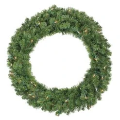 Northlight 30" Pre-Lit Canadian Pine Artificial Christmas Wreath