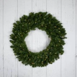 Northlight 30" Pre-Lit Canadian Pine Artificial Christmas Wreath -Northlight D676593S 15