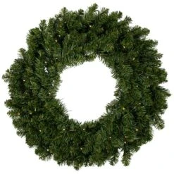 Northlight 24" Pre-Lit Canadian Pine Artificial Christmas Wreath -Northlight D676603S 11