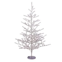 Northlight 3ft. Pre-Lit Silver Tinsel Twig Artificial Christmas Tree, Warm White LED Lights 12 Northlight 3ft. Pre-Lit Silver Tinsel Twig Artificial Christmas Tree, Warm White LED Lights -Northlight D676653S 11