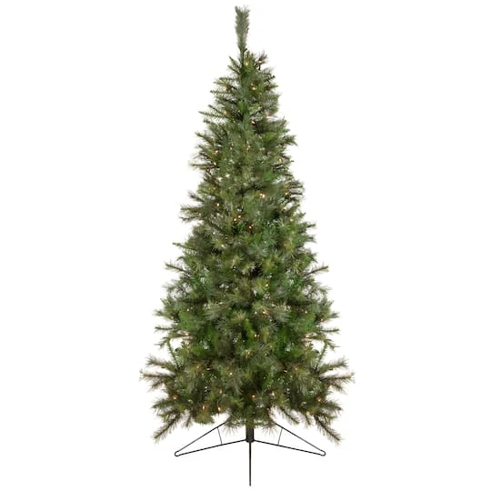 Northlight 6.5ft. Pre-Lit Medium Canyon Pine Artificial Christmas Wall Tree, Clear Lights 3 Northlight 6.5ft. Pre-Lit Medium Canyon Pine Artificial Christmas Wall Tree, Clear Lights