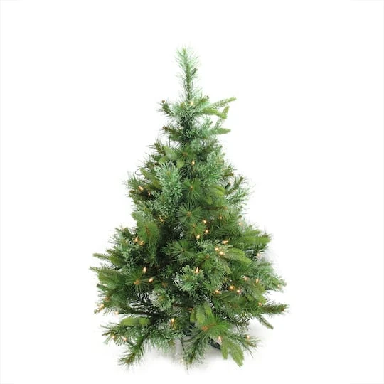 Northlight 3ft. Pre-Lit Ashcroft Cashmere Pine Full Artificial Christmas Tree, Clear Dura Lights 4 Northlight 3ft. Pre-Lit Ashcroft Cashmere Pine Full Artificial Christmas Tree, Clear Dura Lights - Image 2