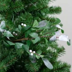 Northlight 24" Green And White Snow Mistletoe Artificial Christmas Spray -Northlight D676704S 3