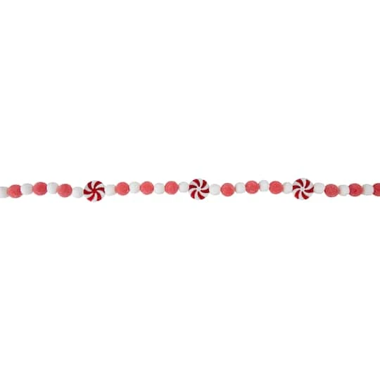 Northlight 4ft. Peppermint Candy Beaded Christmas Garland 3 Northlight 4ft. Peppermint Candy Beaded Christmas Garland