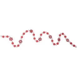 Northlight 4ft. Peppermint Candy Beaded Christmas Garland 9 Northlight 4ft. Peppermint Candy Beaded Christmas Garland -Northlight D676705S 3