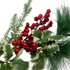 Northlight 5ft. Holly & Pine Springs Christmas Garland -Northlight D676708S 3