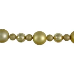 Northlight 6ft. Vegas Gold 3-Finish Shatterproof Ball Christmas Garland -Northlight D676719S 3