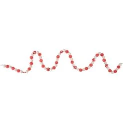 Northlight 4ft. Red & White Peppermint Candy Christmas Garland 9 Northlight 4ft. Red & White Peppermint Candy Christmas Garland -Northlight D676725S 3