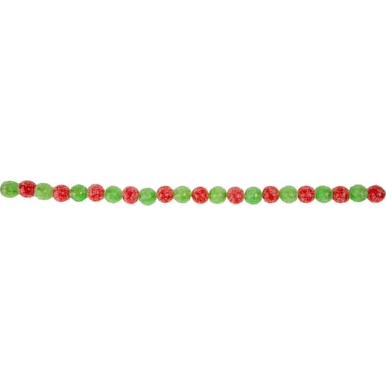 Northlight 6ft. Red & Green Glittered Candy Drop Christmas Garland 4 Northlight 6ft. Red & Green Glittered Candy Drop Christmas Garland - Image 2