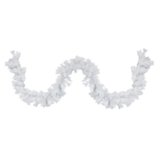 Northlight 9ft. Icy White Iridescent Spruce Christmas Garland 4 Northlight 9ft. Icy White Iridescent Spruce Christmas Garland - Image 2