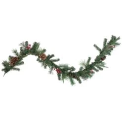 Northlight 6ft. Pre-Lit Decorated Pine Cone & Berries Christmas Garland