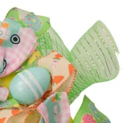 Northlight Pastel Easter Egg And Ribbons Wreath 22" Unlit -Northlight D688739S 4