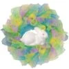 Northlight Colorful Deco Mesh Ribbon Easter Bunny Wreath 24" Unlit 2 Northlight Colorful Deco Mesh Ribbon Easter Bunny Wreath 24" Unlit -Northlight D688740S 1