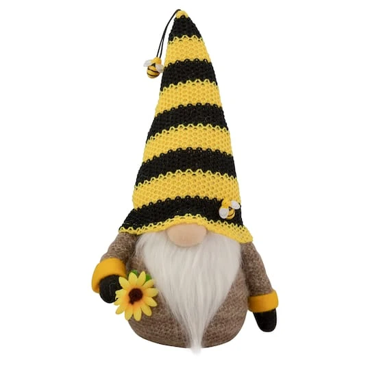 Northlight 10.75" Bumblebee & Sunflower Springtime Gnome 4 Northlight 10.75" Bumblebee & Sunflower Springtime Gnome - Image 2