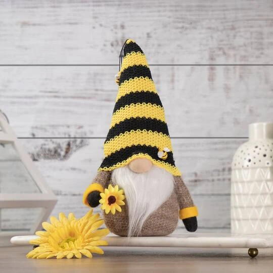 Northlight 10.75" Bumblebee & Sunflower Springtime Gnome 5 Northlight 10.75" Bumblebee & Sunflower Springtime Gnome - Image 3