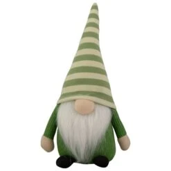 Northlight 9" Green Striped Hat Boy Springtime Gnome