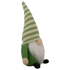 Northlight 9" Green Striped Hat Boy Springtime Gnome -Northlight D688747S 3