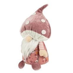 Northlight 10.5" Pink Springtime Floral Mushroom Gnome 12 Northlight 10.5" Pink Springtime Floral Mushroom Gnome -Northlight D688749S 4