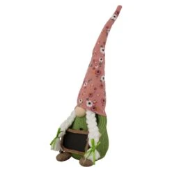 Northlight 16" Pink Floral Springtime Gnome With Message Board -Northlight D688750S 3