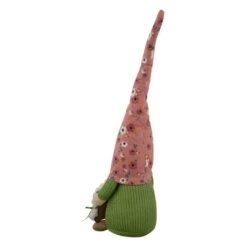 Northlight 16" Pink Floral Springtime Gnome With Message Board -Northlight D688750S 5