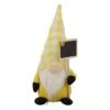 Northlight 10" Yellow Gingham Hat Springtime Gnome With Chalk Board