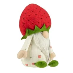 Northlight 9.5" Green & Red Boy Springtime Strawberry Gnome -Northlight D688757S 3