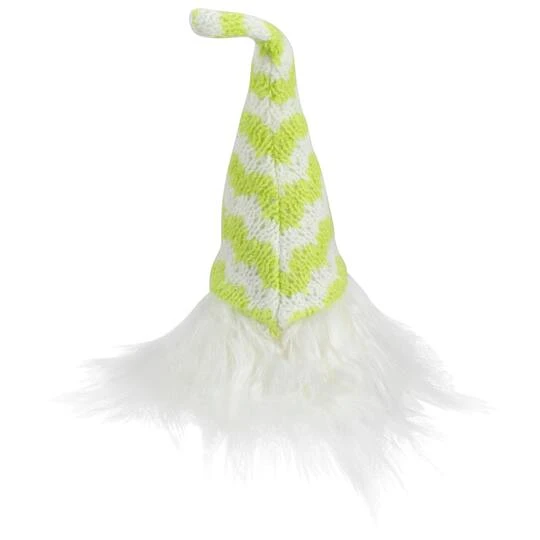 Northlight 7.5" Lime Green & White Striped Hat Spring Gnome 8 Northlight 7.5" Lime Green & White Striped Hat Spring Gnome - Image 6