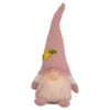 Northlight 12" Lighted Pink Spring Gnome With Flower Hat -Northlight D688763S 1