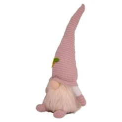 Northlight 12" Lighted Pink Spring Gnome With Flower Hat -Northlight D688763S 5