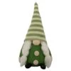 Northlight 9.25" Green Striped Hat Girl Springtime Gnome -Northlight D688768S 1