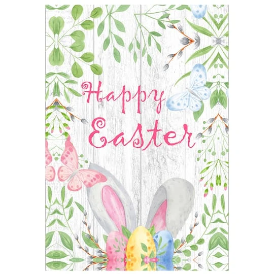 Northlight Happy Easter Bunny Ears Garden Flag 12.5" X 18" 5 Northlight Happy Easter Bunny Ears Garden Flag 12.5" X 18" - Image 3