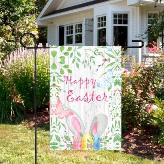 Northlight Happy Easter Bunny Ears Garden Flag 12.5" X 18" 6 Northlight Happy Easter Bunny Ears Garden Flag 12.5" X 18" - Image 4