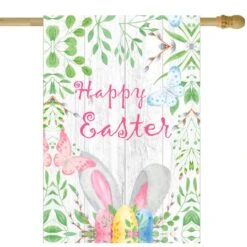 Northlight Happy Easter Bunny Ears Outdoor House Flag 28" X 40"