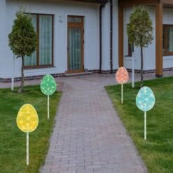 Northlight 4ct Pastel Easter Egg Pathway Marker Lawn Stakes Clear Lights 8 Northlight 4ct Pastel Easter Egg Pathway Marker Lawn Stakes Clear Lights -Northlight D688788S 2