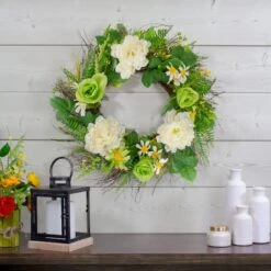 Northlight Mixed Floral Artificial Spring Wreath 22" -Northlight D688805S 2
