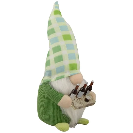 Northlight 9" Green & Blue Plaid Springtime Gnome 6 Northlight 9" Green & Blue Plaid Springtime Gnome - Image 4