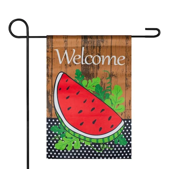 Northlight Welcome Watermelon Slice Spring Outdoor Garden Flag 6 Northlight Welcome Watermelon Slice Spring Outdoor Garden Flag - Image 4