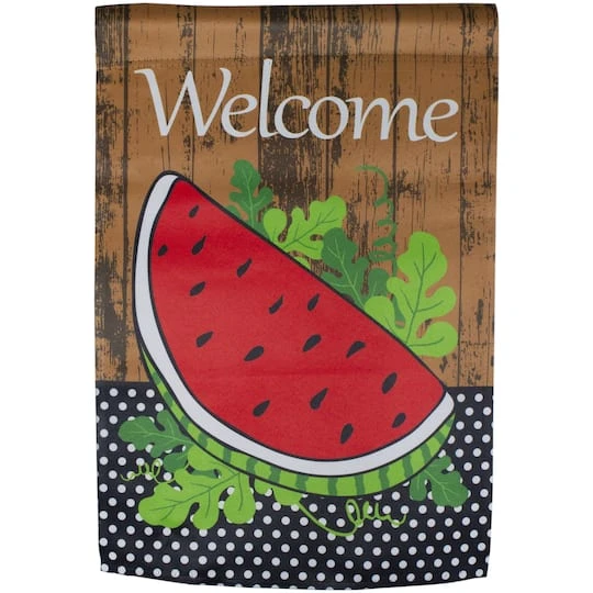 Northlight Welcome Watermelon Slice Spring Outdoor Garden Flag 4 Northlight Welcome Watermelon Slice Spring Outdoor Garden Flag - Image 2