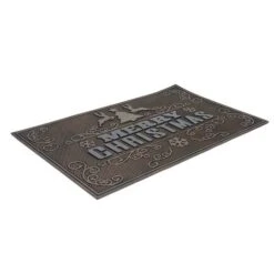 Northlight Gold & Silver Reindeer Merry Christmas Doormat 14 Northlight Gold & Silver Reindeer Merry Christmas Doormat -Northlight D716664S 2