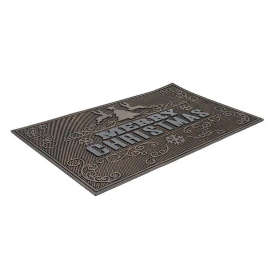 Northlight Gold & Silver Reindeer Merry Christmas Doormat 5 Northlight Gold & Silver Reindeer Merry Christmas Doormat - Image 3