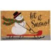 Northlight 30" Let It Snow Natural Coir Rectangular Christmas Doormat 2 Northlight 30" Let It Snow Natural Coir Rectangular Christmas Doormat -Northlight D716711S 1