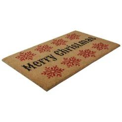 Northlight 30" Merry Christmas Snowflake Natural Coir Doormat -Northlight D716724S 3