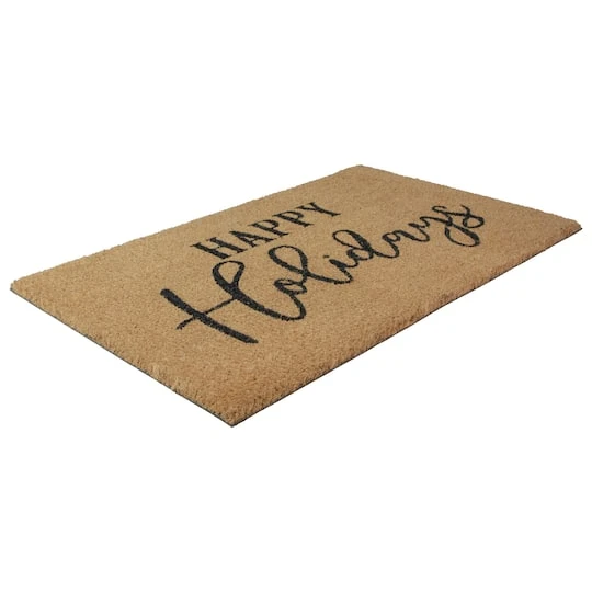 Northlight 30" Happy Holidays Natural Coir Christmas Doormat 6 Northlight 30" Happy Holidays Natural Coir Christmas Doormat - Image 4
